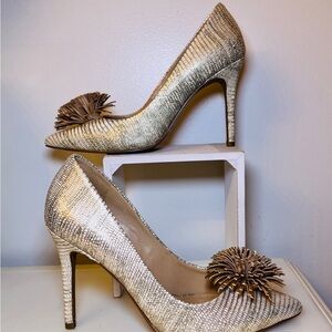 Michael Kors Lolita Gold Pump Heels